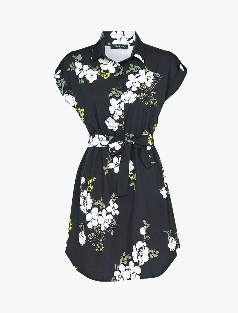 Tunique à imprimé floral - noir - Image 2