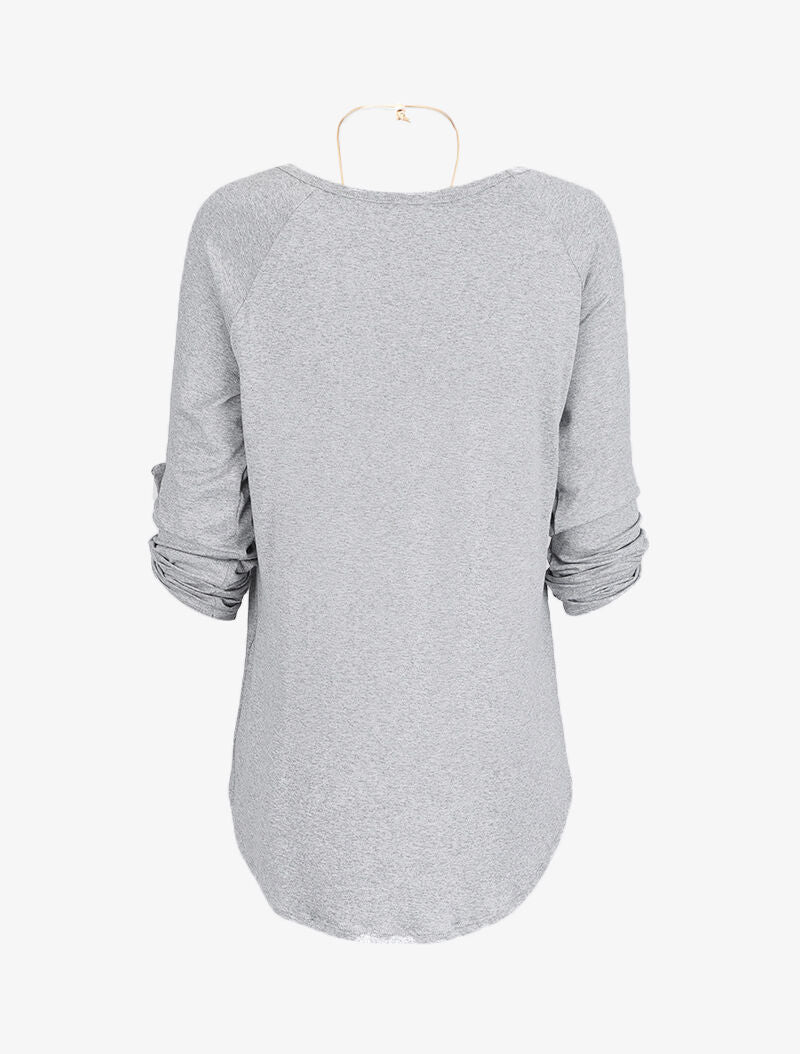 Tunique oversize avec sautoir - Gris clair - Image 2