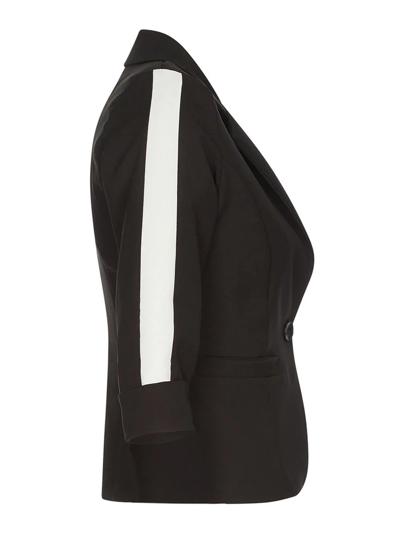 Veste à bras colorées - noir/blanc - Image 3