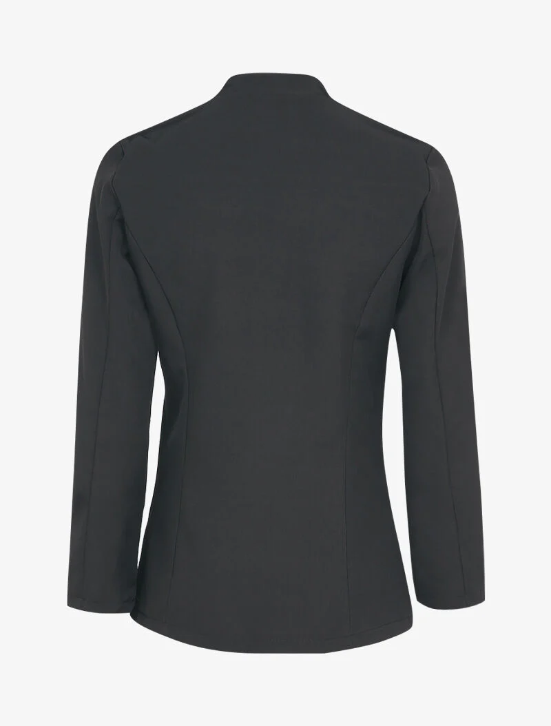 Veste à col biseauté et bords arrondis - Noir - Image 2
