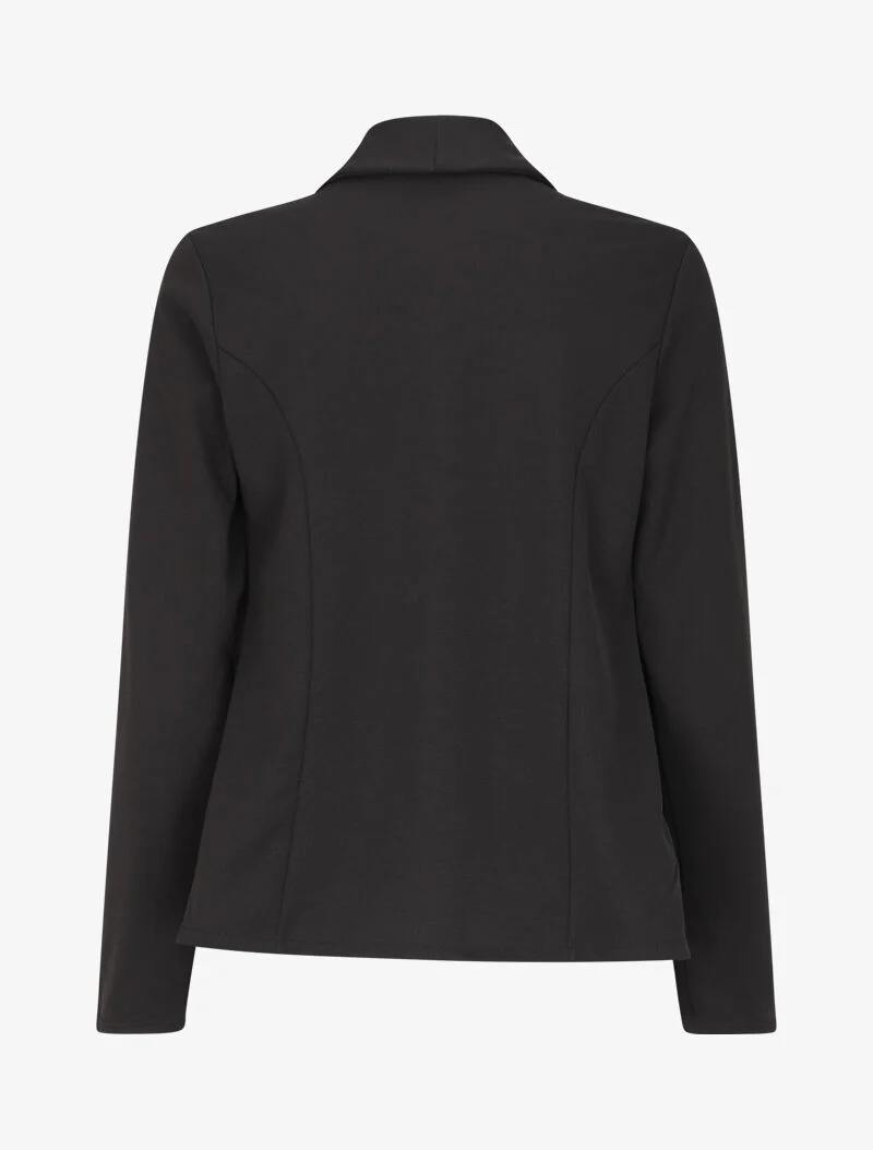 Veste à col châle et poches zippées - Noir - Image 2