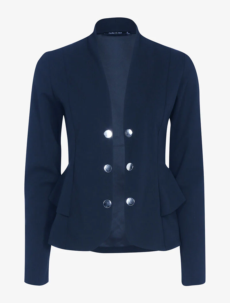 Veste à côtés volantés - marine