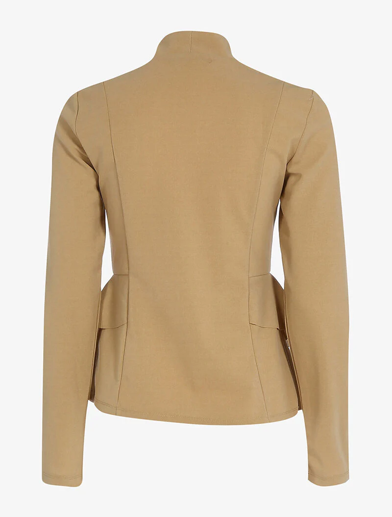 Veste à côtés volantés - camel - Image 2