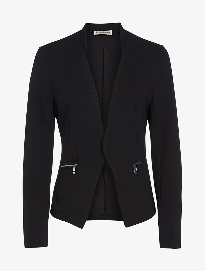 Veste à fausses poches contrastantes - Noir