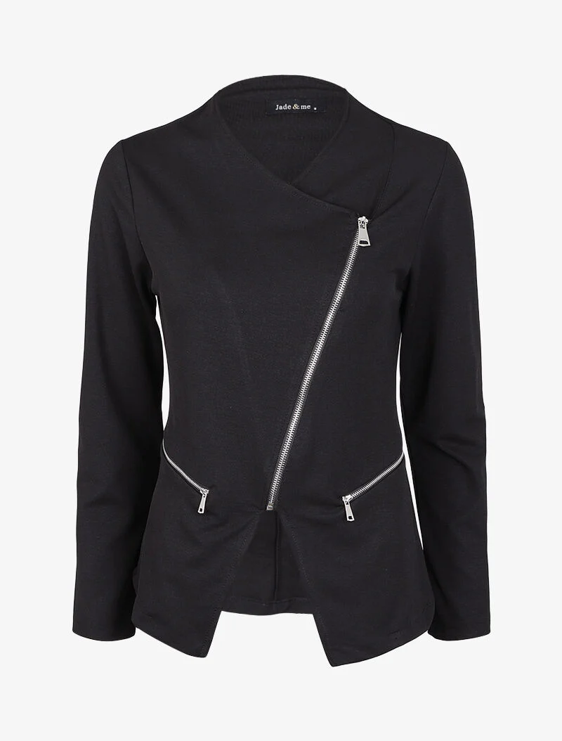 Veste à pans biseautés coupe ajustée - Noir