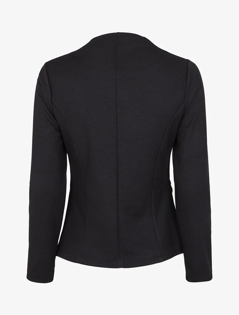 Veste à pans biseautés coupe ajustée - Noir - Image 2