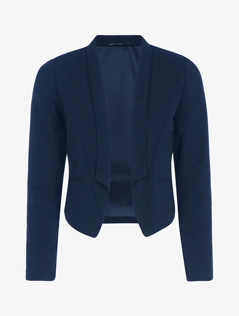 Veste à pans légèrement asymétrique - marine