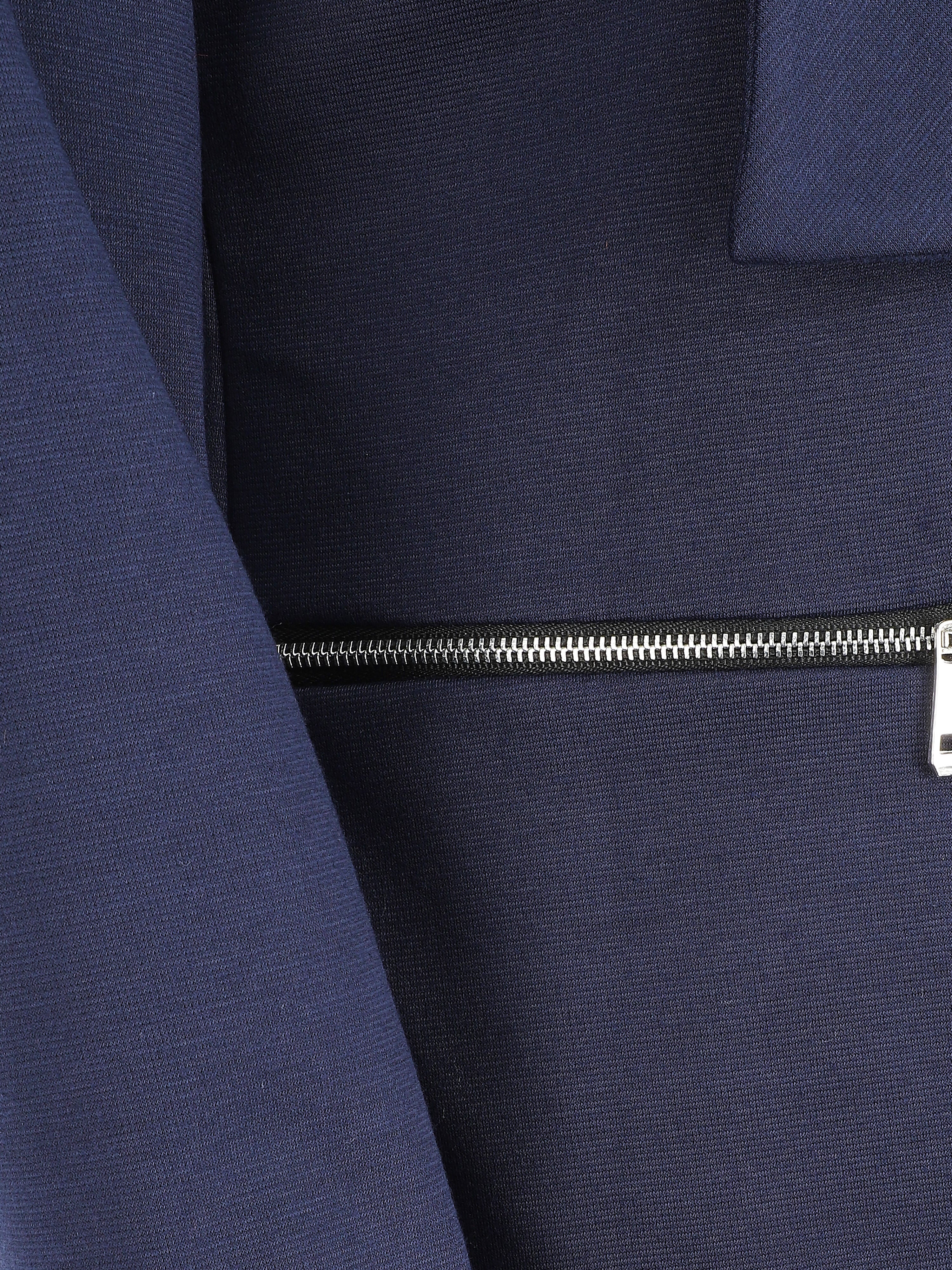 Veste à poches zippées - Marine - Image 3