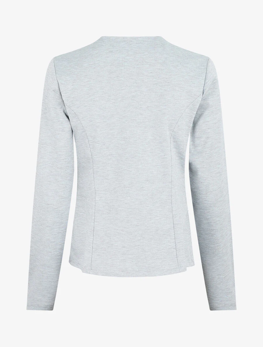 Veste à poches zippées - Gris clair - Image 2