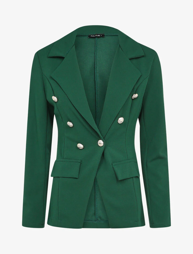 Veste ajustée à boutons stylisés - Vert foncé