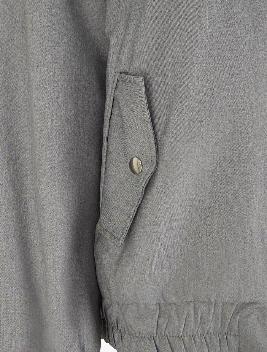 Veste ample zippée à bords élastiqués - Gris - Image 3