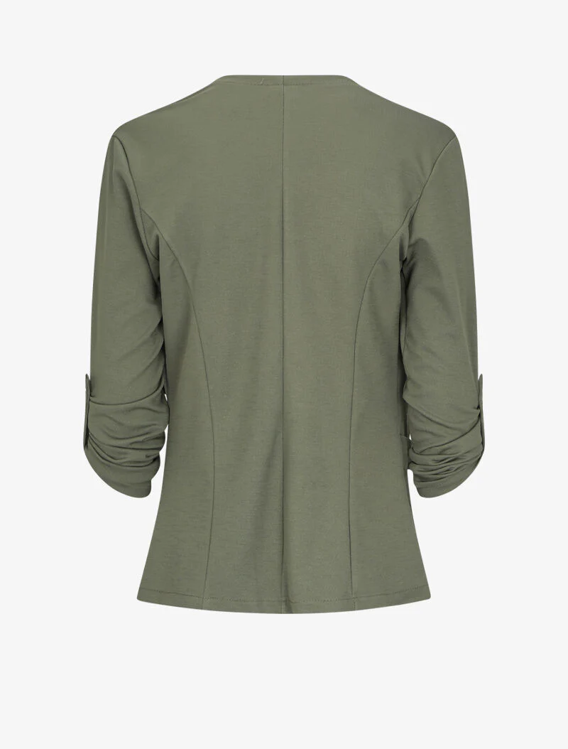Veste asymétrique à manches rabattables - Kaki - Image 2