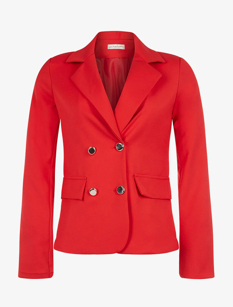 Veste basic unie - rouge