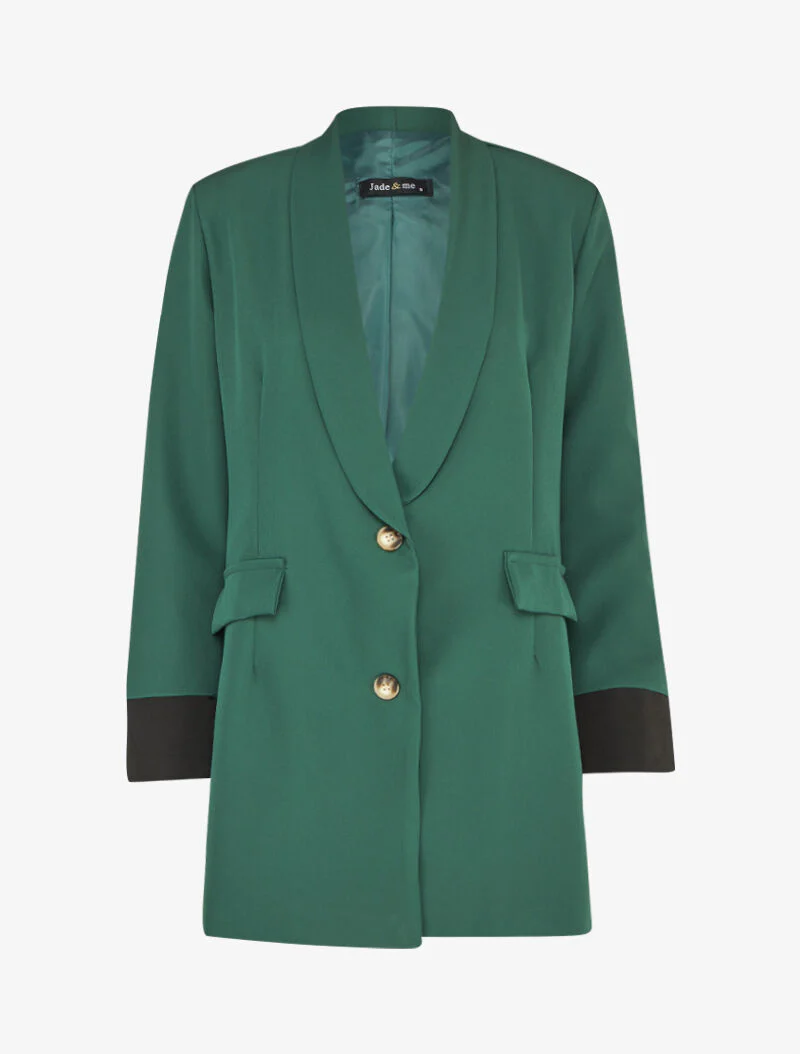 Veste blazer oversize - Vert bouteille