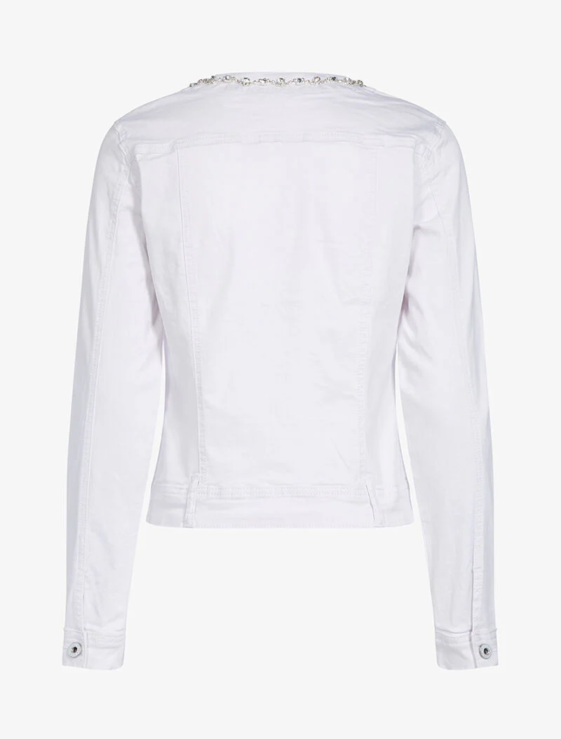 Veste buste à perles et col bijoux - blanc - Image 2
