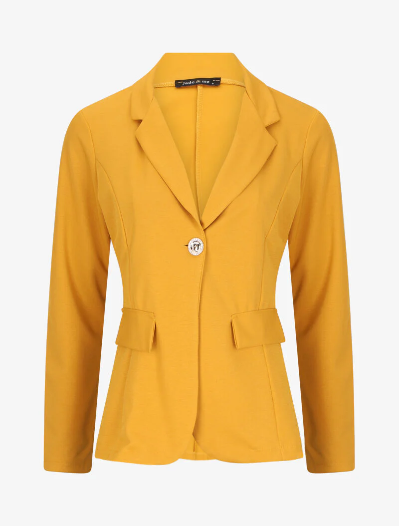 Veste cintrée à col cranté - Jaune