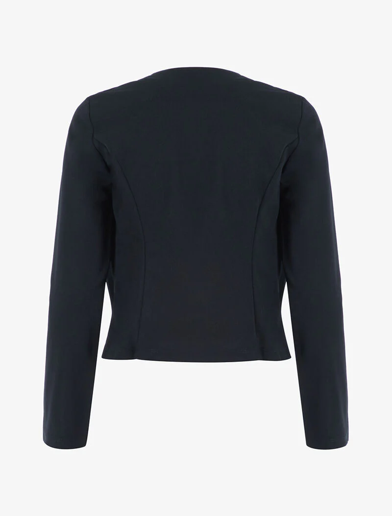 Veste courte à col cranté - noir - Image 2