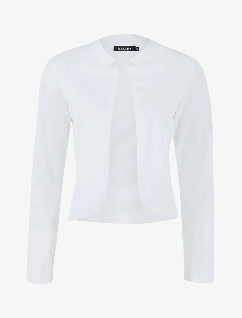 Veste courte à col cranté - blanc