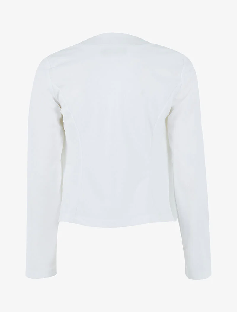 Veste courte à col cranté - blanc - Image 2