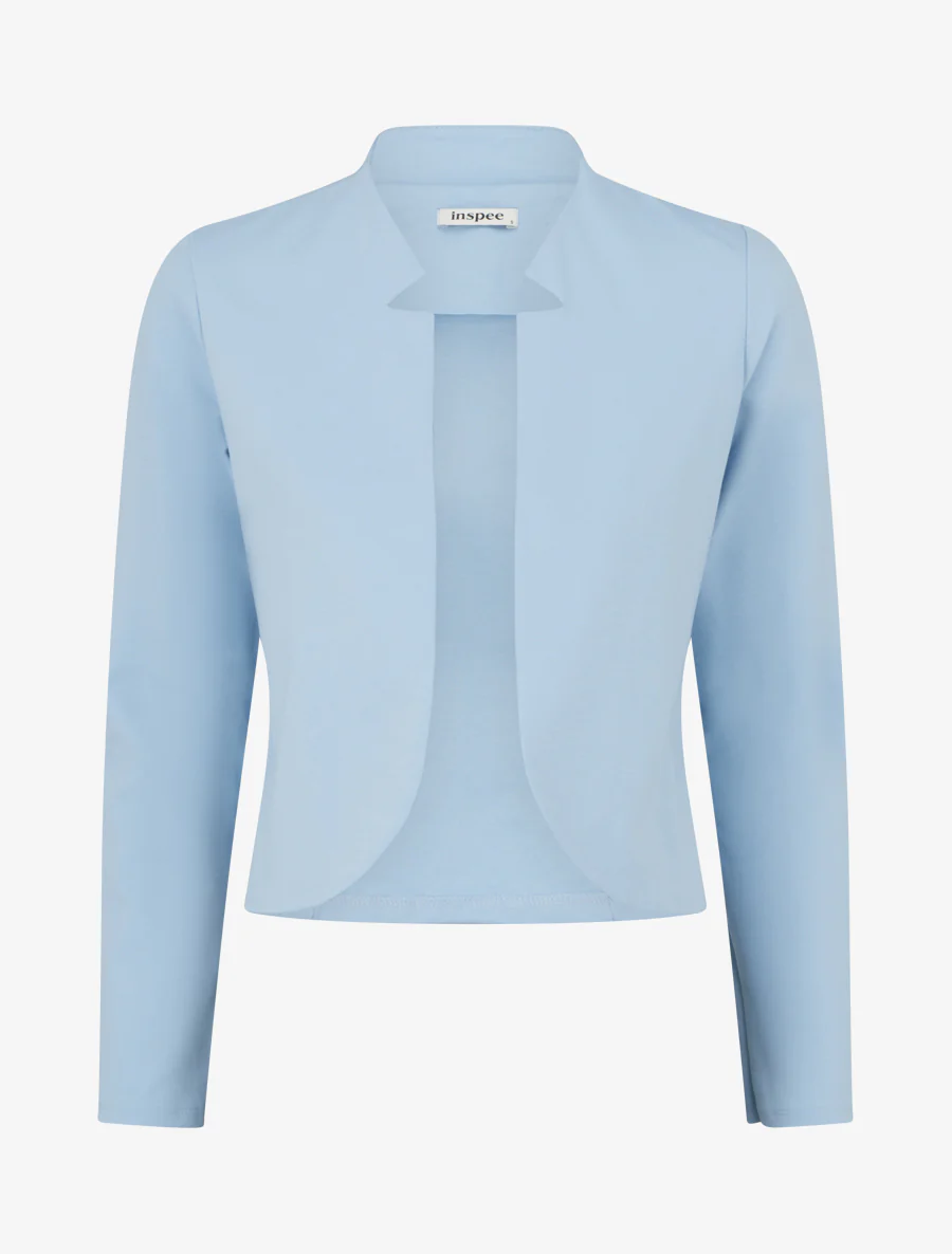 Veste courte à col cranté - Bleu ciel