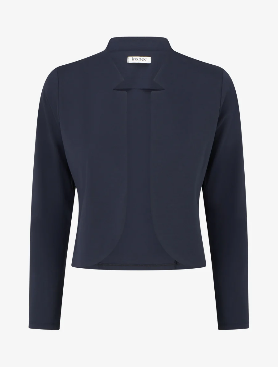 Veste courte à col cranté - Marine