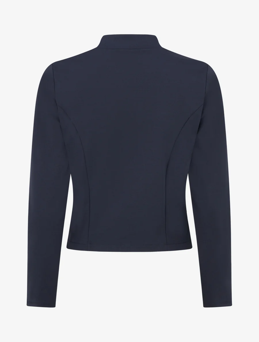 Veste courte à col cranté - Marine - Image 2