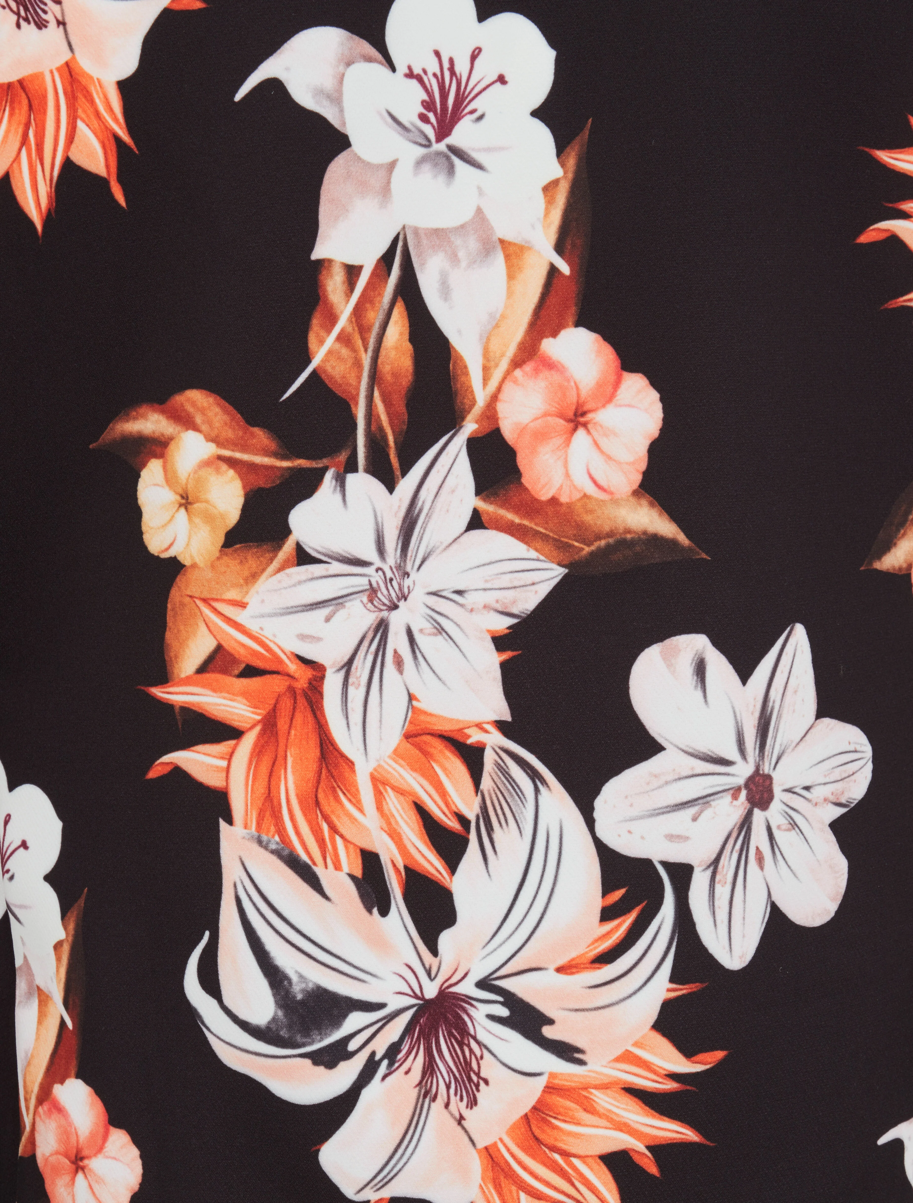 Veste courte à imprimé fleurs de lys - Noir - Image 3