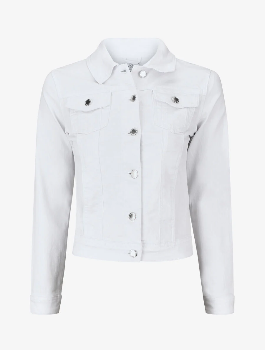 Veste courte en jean - Blanc