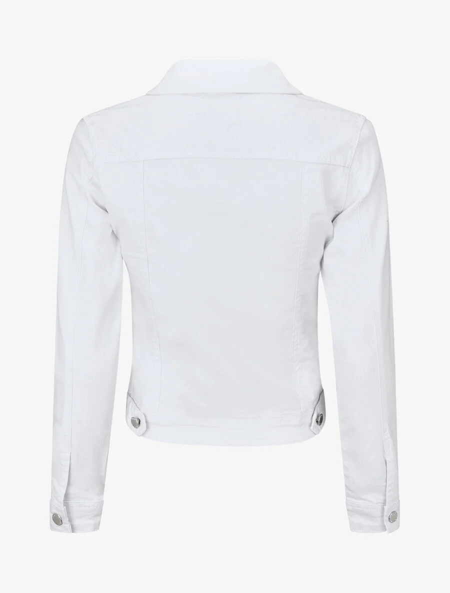 Veste courte en jean - Blanc - Image 2