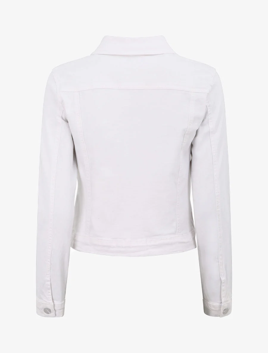 Veste courte en jean - Blanc - Image 2