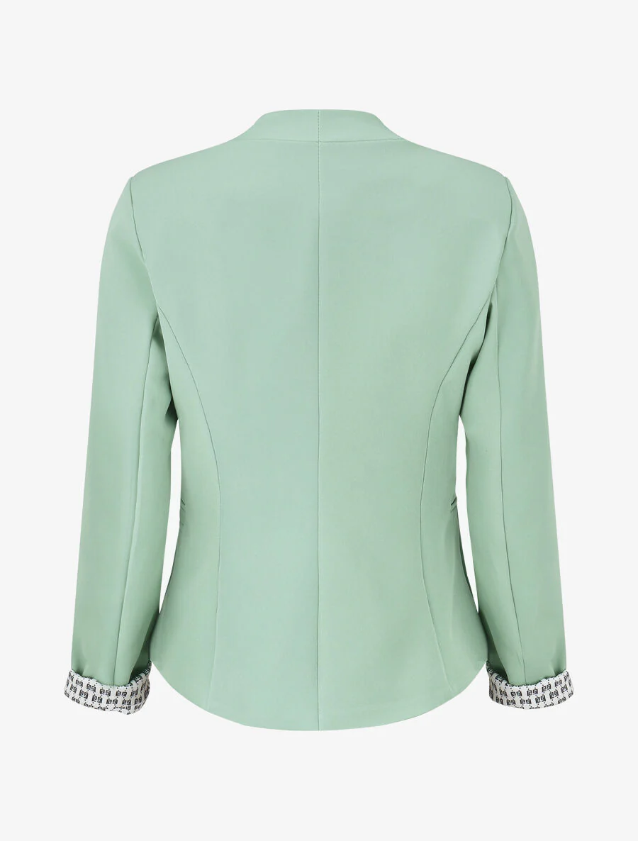 Veste droite à épaulettes - Vert clair - Image 2