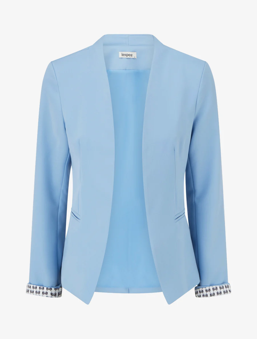 Veste droite à épaulettes - Bleu ciel