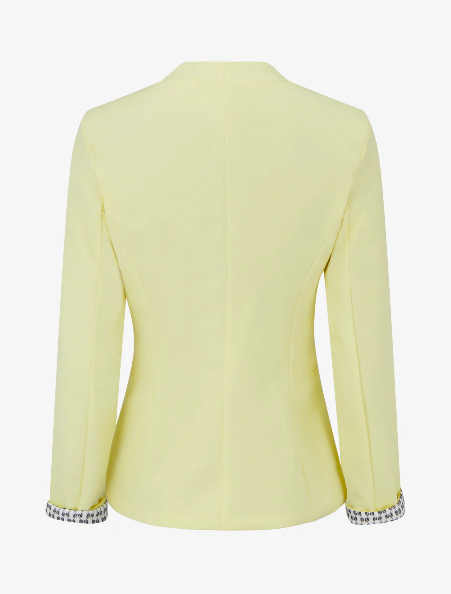 Veste droite à épaulettes - Jaune pastel - Image 2