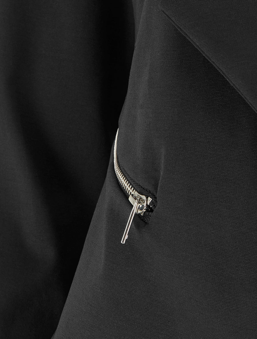 Veste droite à poches zippées - Noir - Image 3