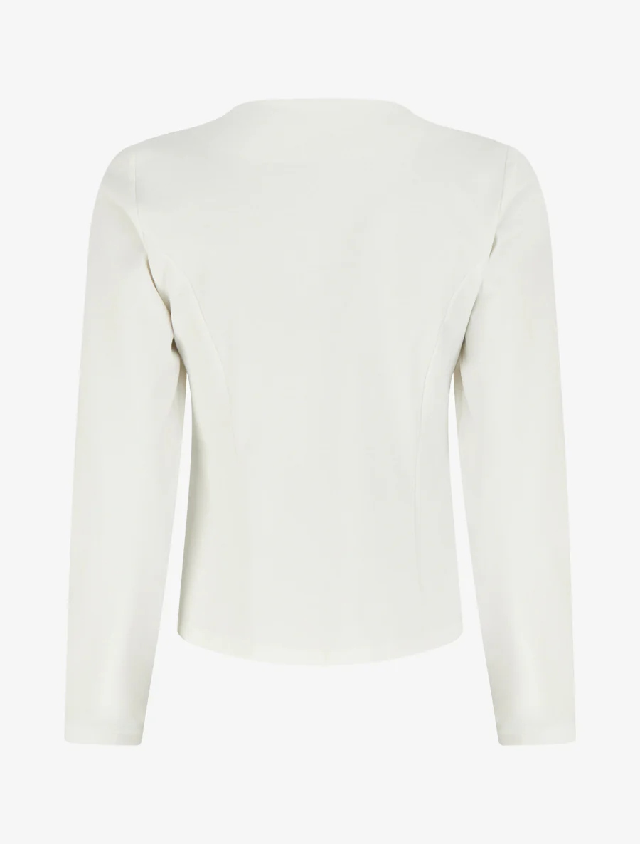 Veste droite à poches zippées - Écru - Image 2