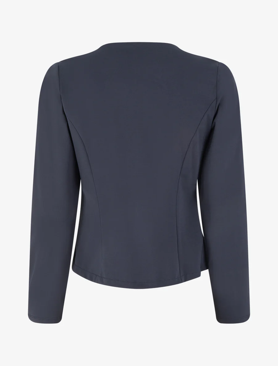 Veste droite à poches zippées - Marine - Image 2