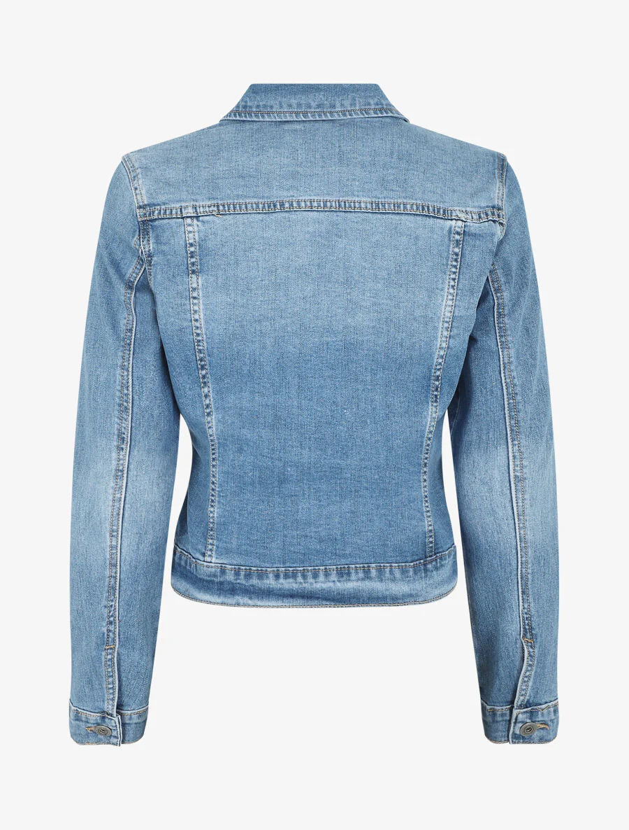 Veste droite en jean - Bleu - Image 2
