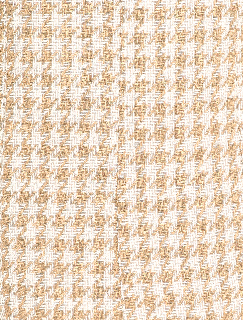 Veste effet tweed à imprimé pied de poule - Beige - Image 3