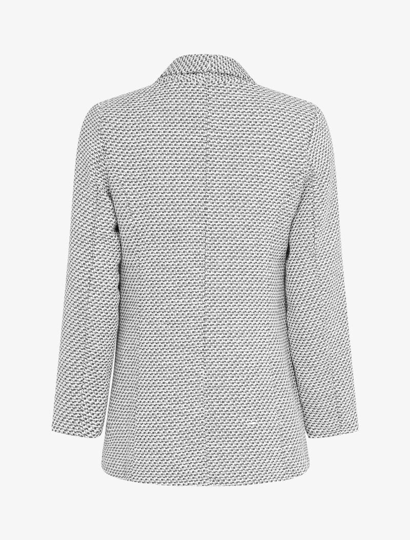 Veste effet tweed à poches décoratives - Noir - Image 2