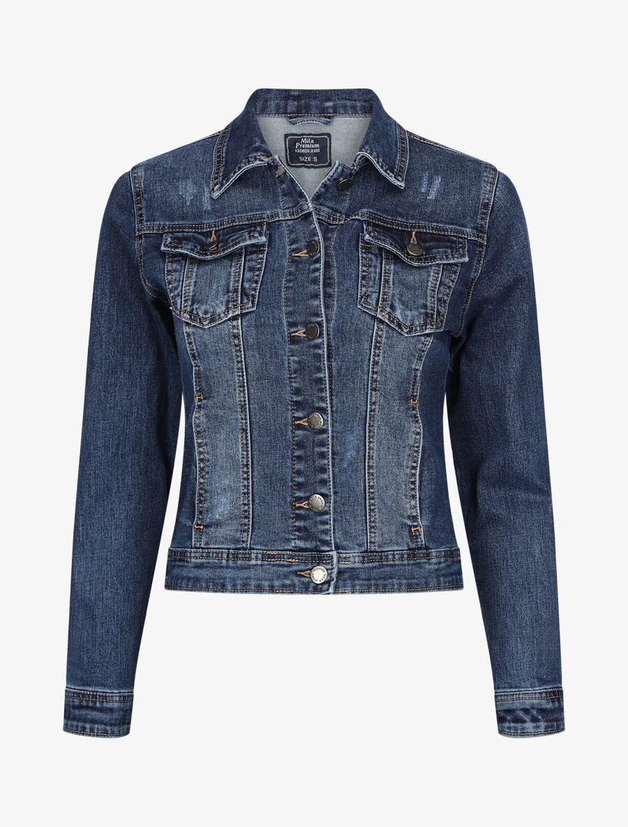 Veste en jean ajustée - Bleu