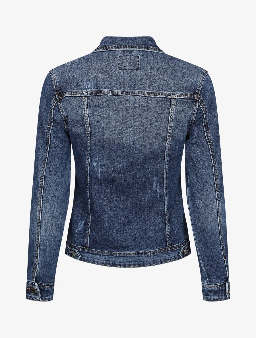 Veste en jean ajustée - Bleu - Image 2