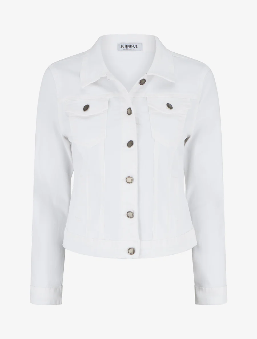 Veste en jean ajustée - Blanc