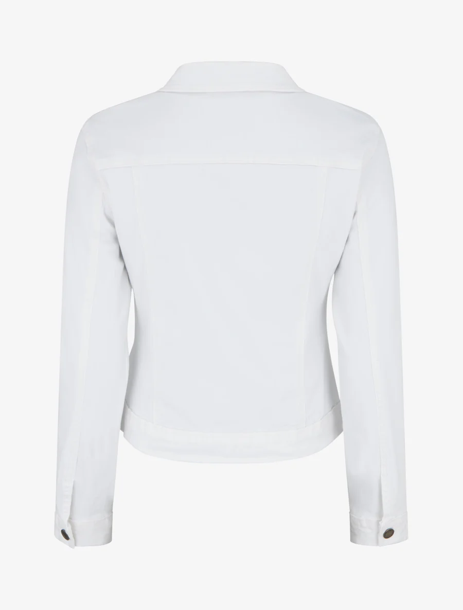 Veste en jean ajustée - Blanc - Image 2