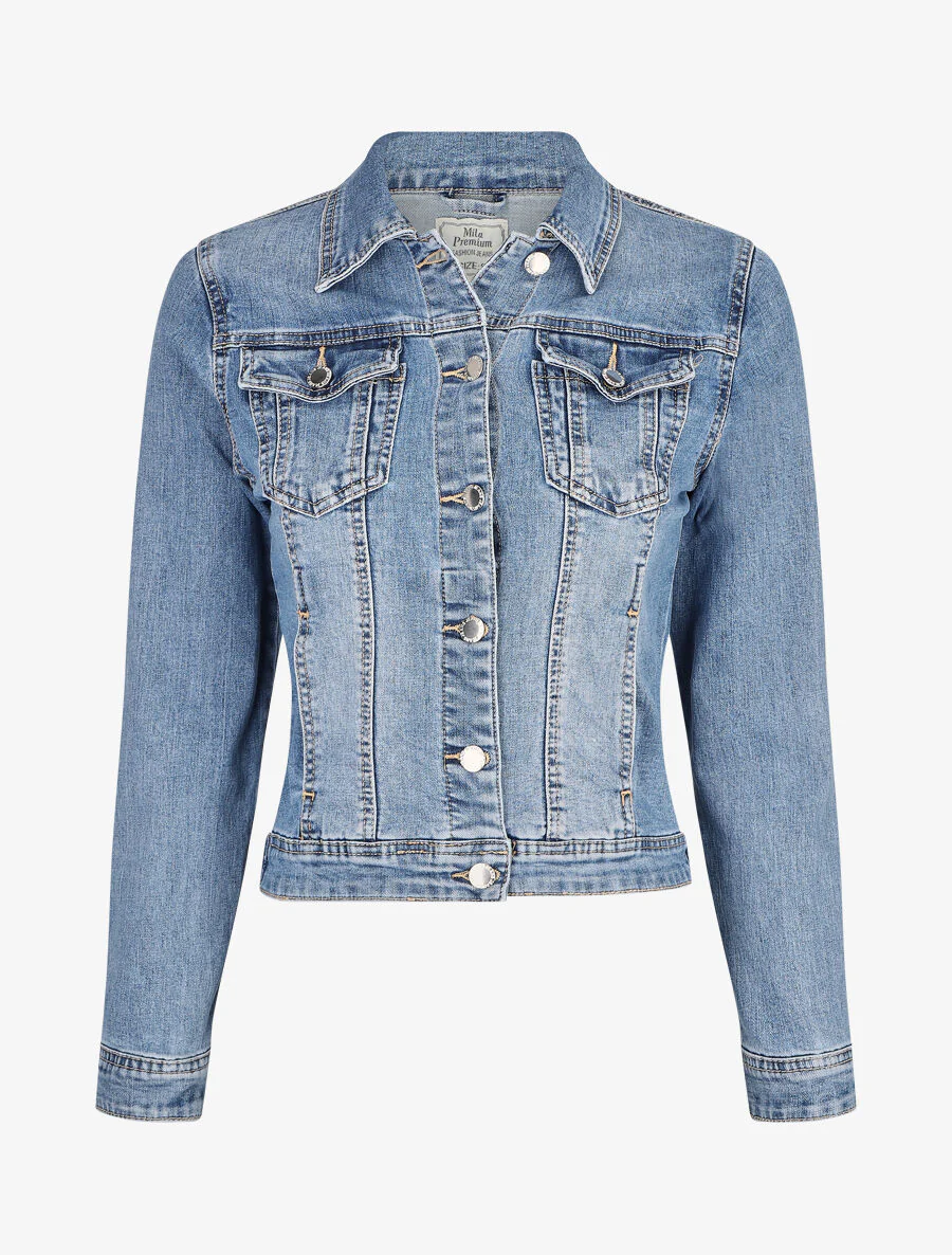 Veste en jean ajustée - Bleu denim