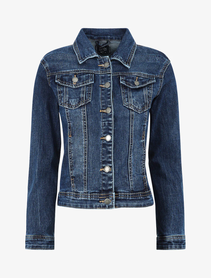 Veste en jean ajustée - Bleu