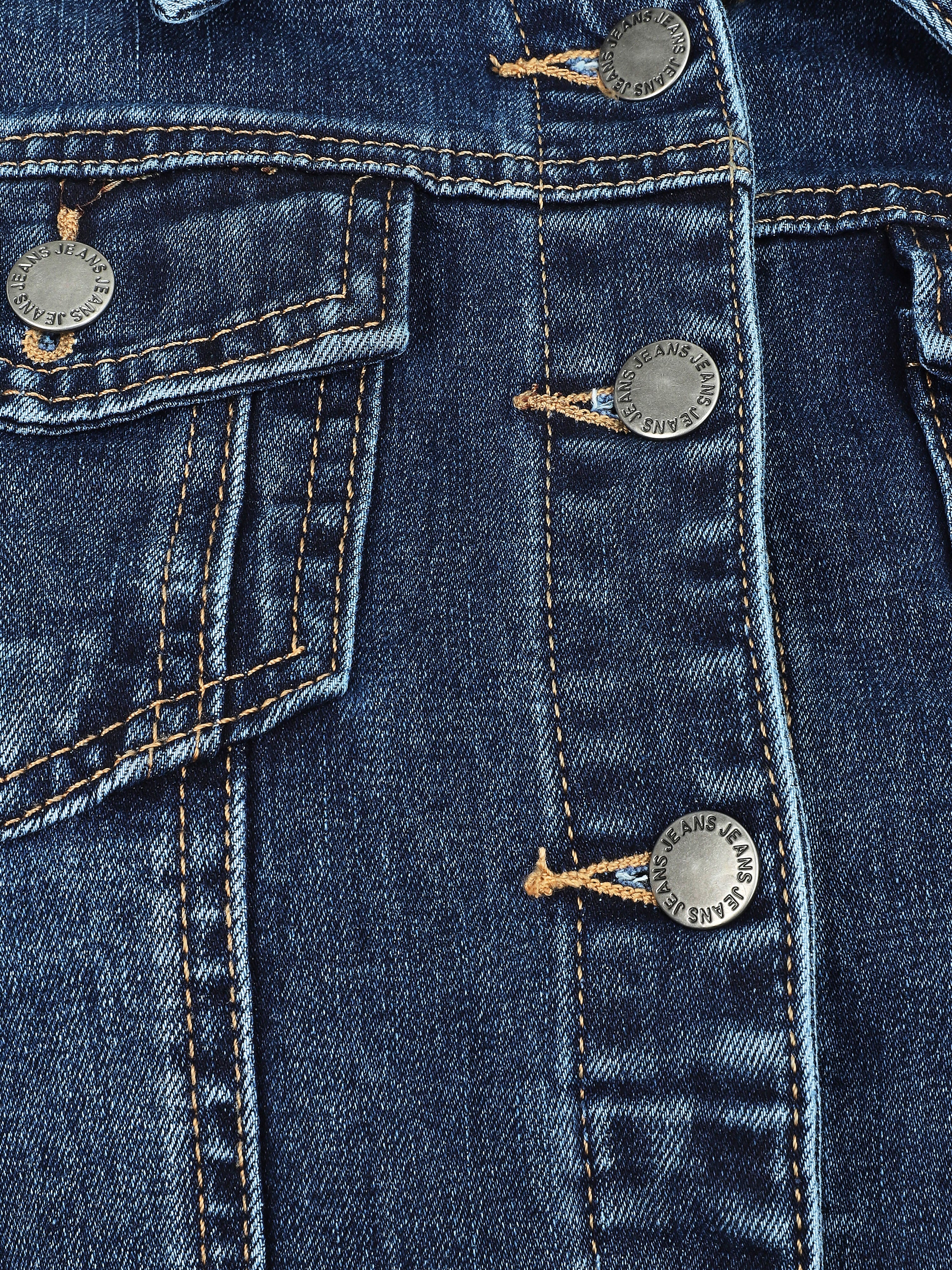 Veste en jean ajustée - Bleu - Image 3