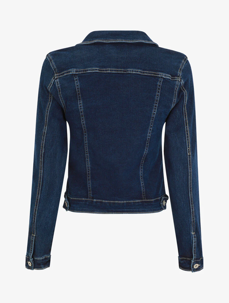 Veste en jean ajustée - Bleu - Image 2
