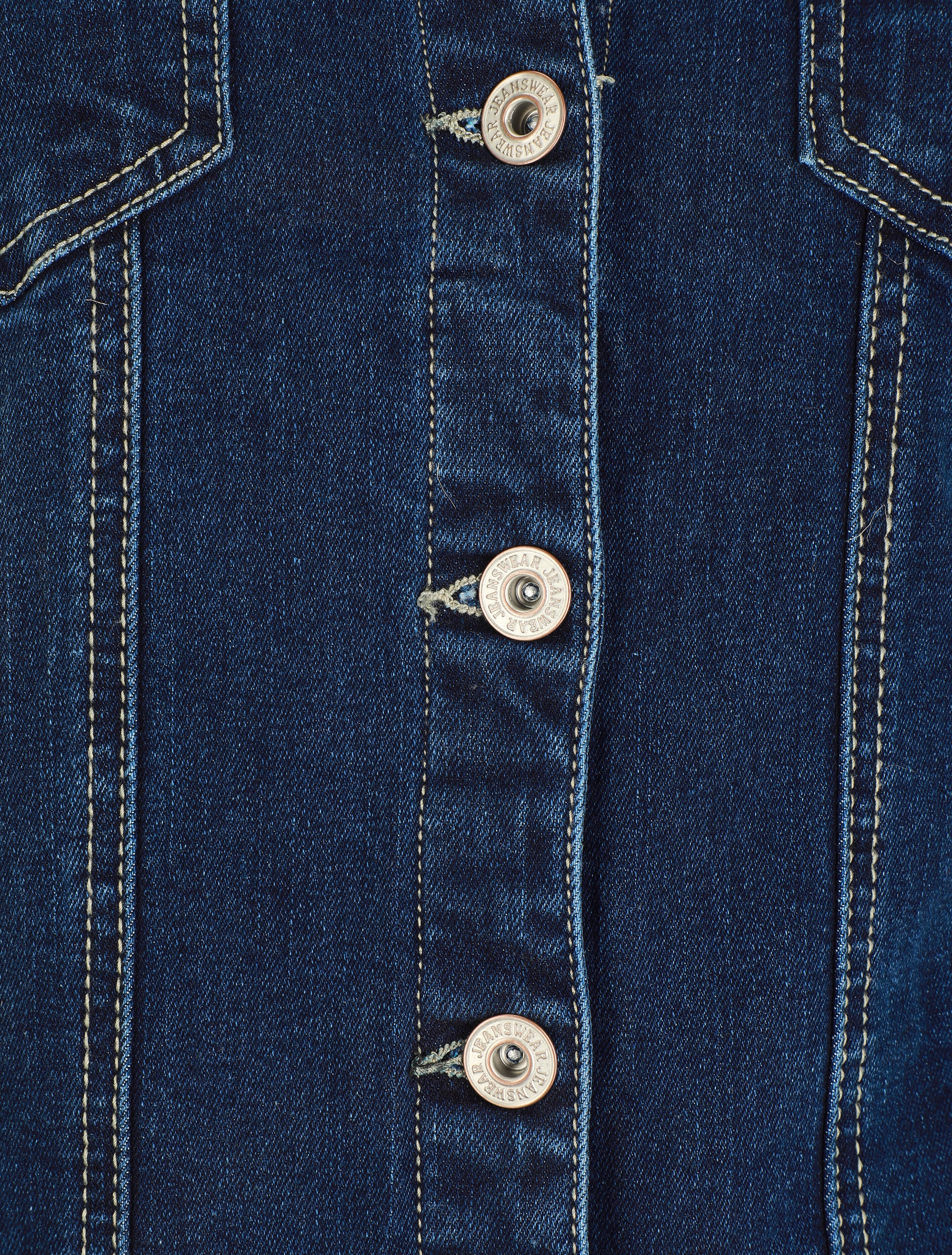 Veste en jean ajustée - Bleu - Image 3