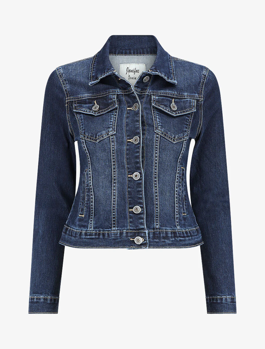 Veste en jean coupe ajustée - Bleu