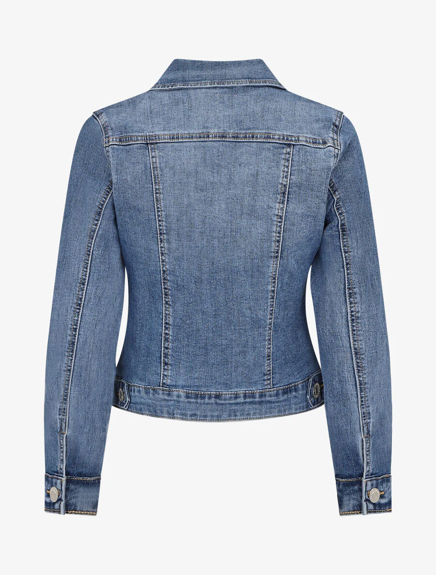 Veste en jean coupe droite - Bleu denim - Image 2